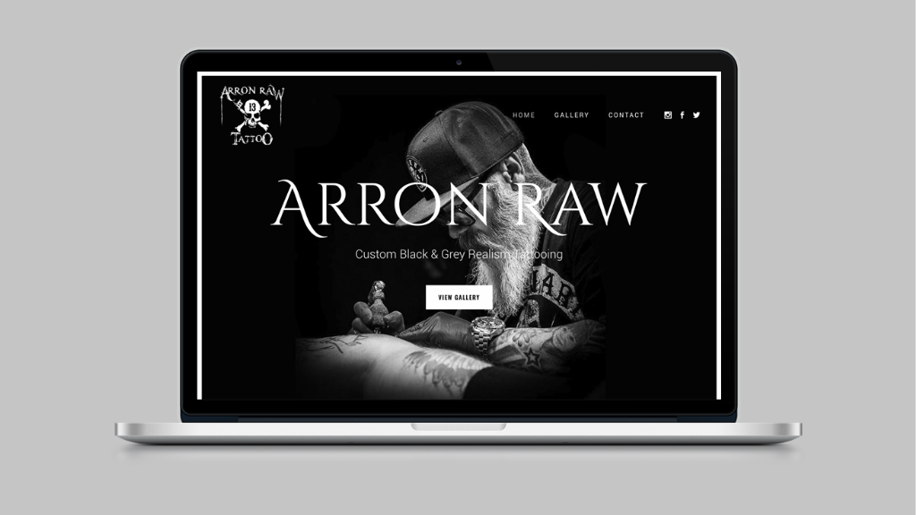 Arron Raw website design